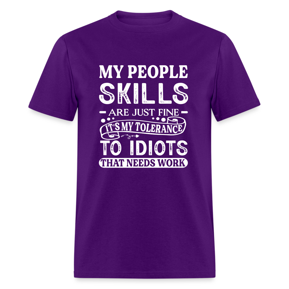 My People Skills Are Just Fine T-Shirt - purple