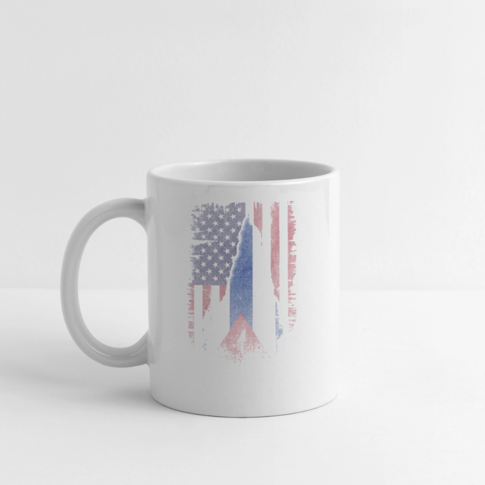Cuba and USA Flag Coffee Mug – Cuban American Pride Gift - white