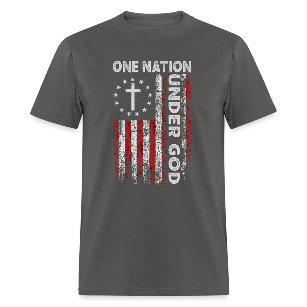 One Nation Under God T-Shirt - charcoal