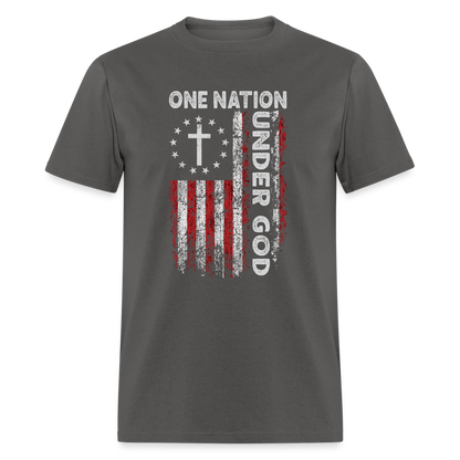 One Nation Under God T-Shirt - charcoal