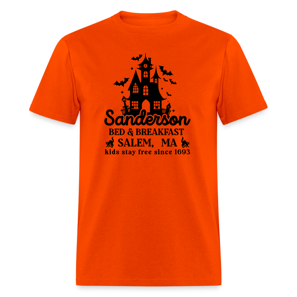 Sanderson Bed & Breakfast Salem MA T-Shirt (Halloween) - orange