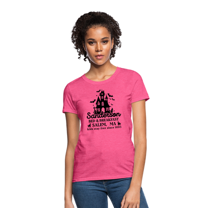 Sanderson Bed & Breakfast Salem MA Women's Contoured T-Shirt (Halloween) - heather pink