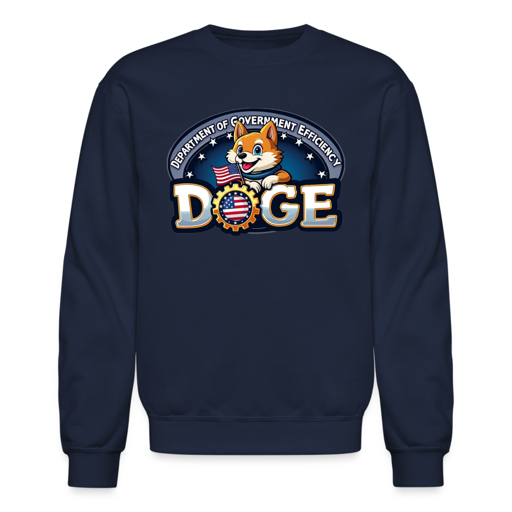 DOGE Logo (Dept of Government Efficiency) Sweatshirt - navy