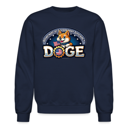 DOGE Logo (Dept of Government Efficiency) Sweatshirt - navy