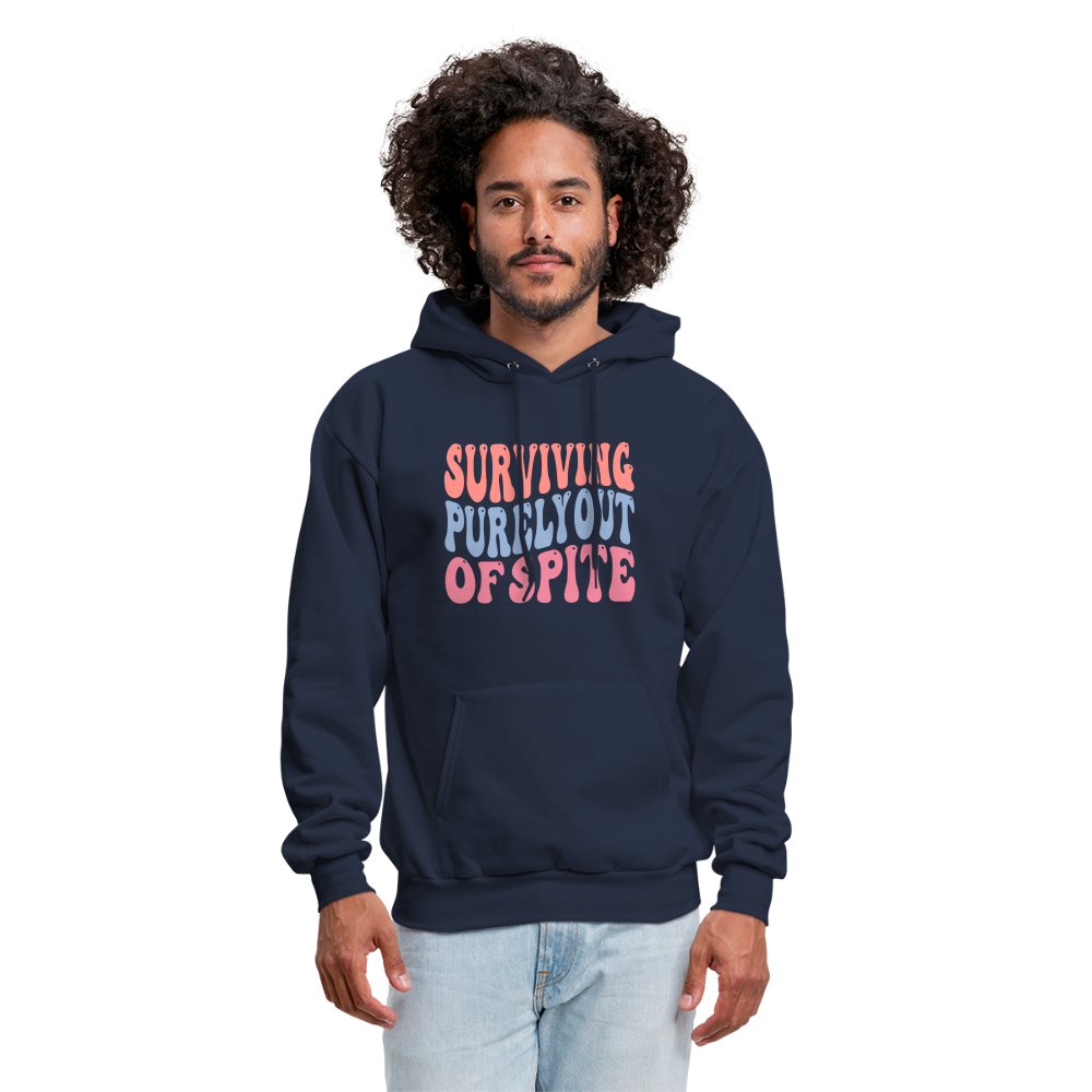 Surviving Purely Out Of Spite Hoodie - navy