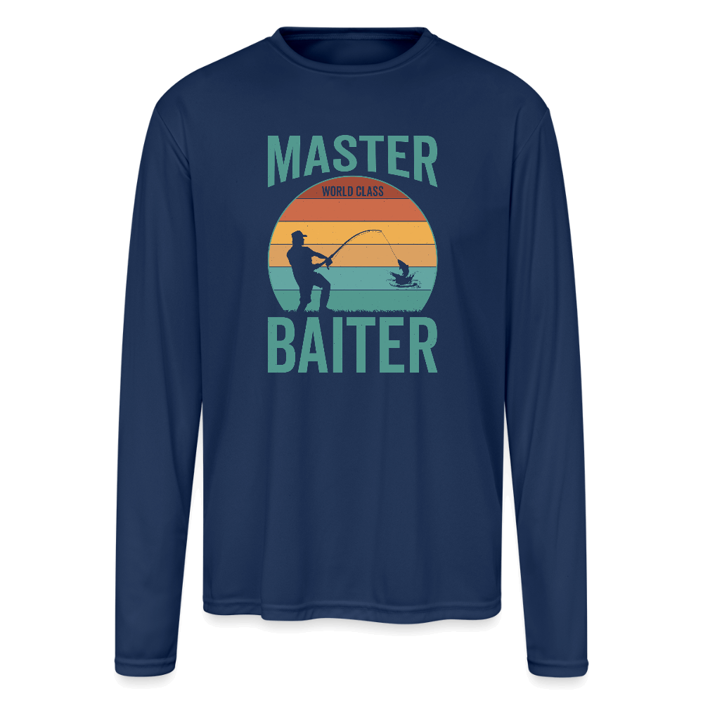 Master Baiter Performance Long Sleeve Fishing Shirt - navy