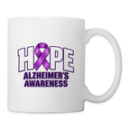 Hope Alzheimer’s Awareness Ceramic Coffee Mug – Purple Ribbon