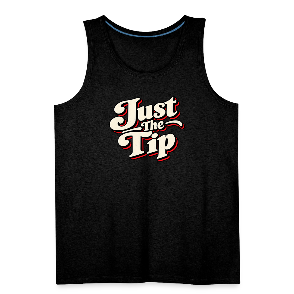 Just the Tip Funny Adult Humor Tank Top Color: Deep Navy