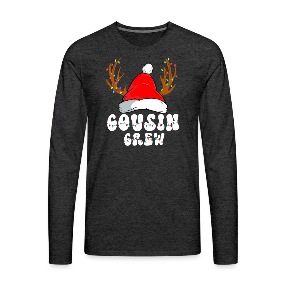 Cousin Crew Christmas Men's Premium Long Sleeve T-Shirt - charcoal grey