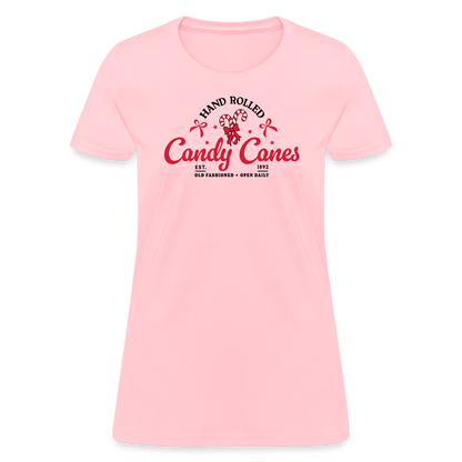 Hand Rolled Candy Canes Women's T-Shirt - pink