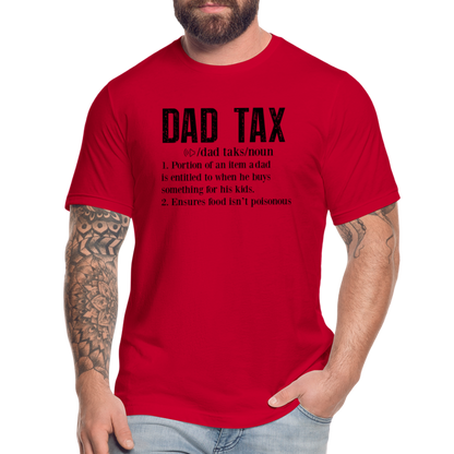 Dad Tax (Definition) T-Shirt Bella + Canvas - red