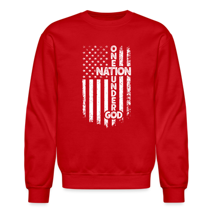 One Nation Under God Sweatshirt - red