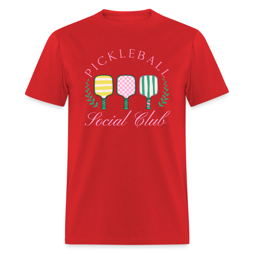 Pickleball Social Club T-Shirt - red