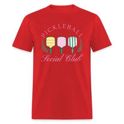 Pickleball Social Club T-Shirt - red