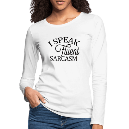 Women's Premium Long Sleeve T-Shirt - white