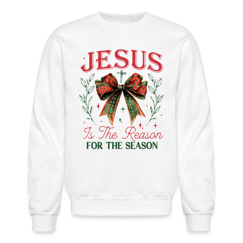 Jesus Is The Reason For The Season Sweatshirt - white