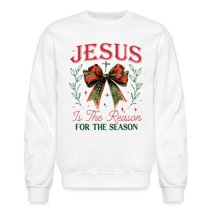 Jesus Is The Reason For The Season Sweatshirt - white