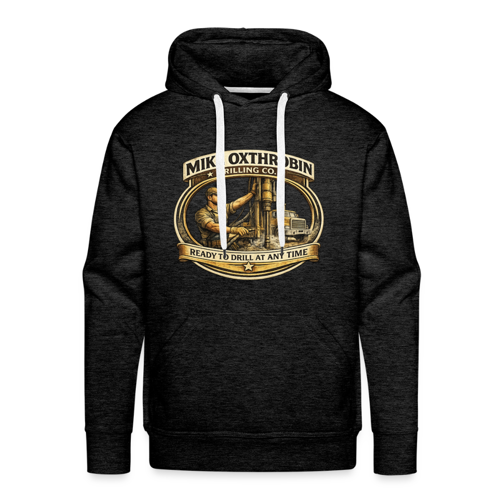 Mike Oxthrobin Drilling Co Hoodie Funny Adult Humor Gear Color: charcoal grey