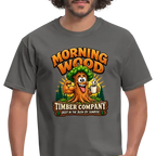 Morning Wood Timber Company Funny Adult Humor T-Shirt – Deep in the Bush by Sunrise
