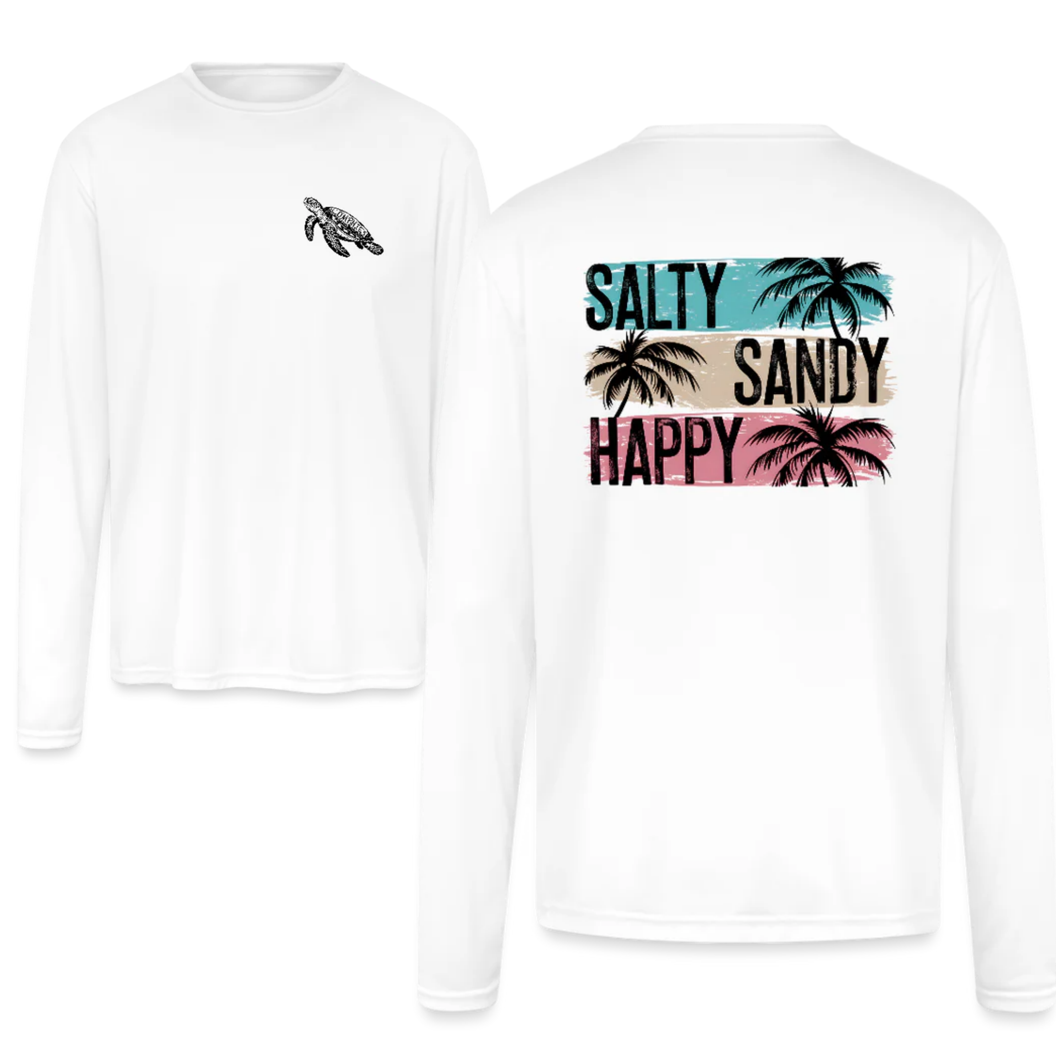 Salty Sandy Happy Beach Life Long Sleeve Shirt
