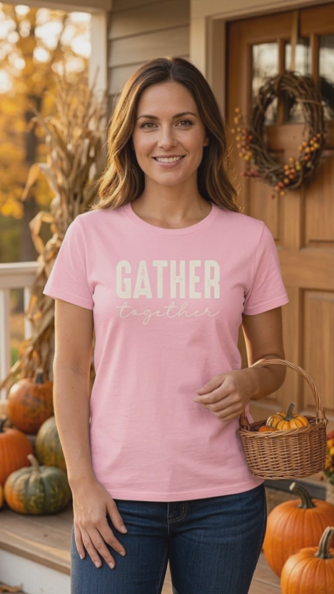 Gather Together Women's Thanksgiving Tee Video.mp4