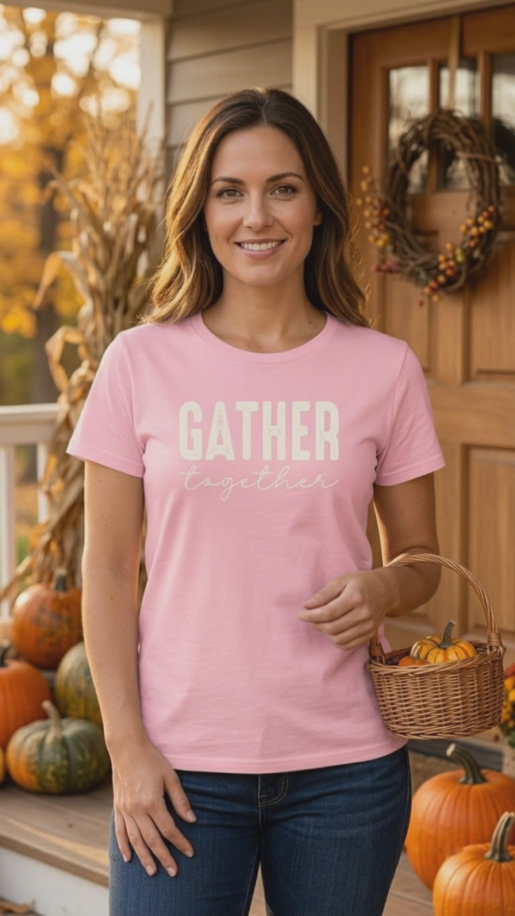 Gather Together Women's Thanksgiving Tee Video.mp4