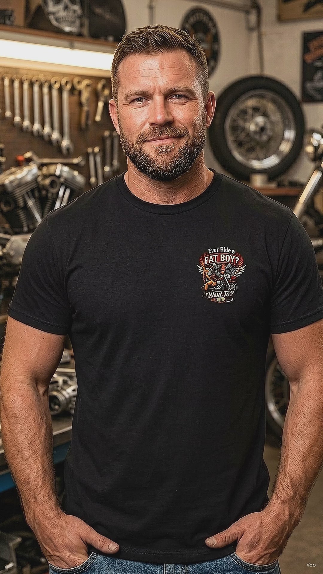 Ever Ride A Fat Boy Want To Funny Biker T-Shirt Video