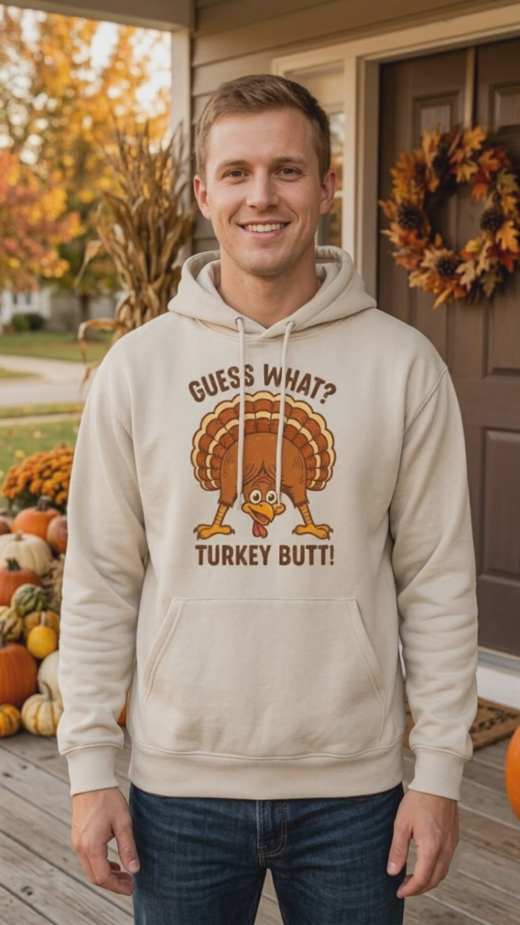 Guess What Turkey Butt Hoodie Video