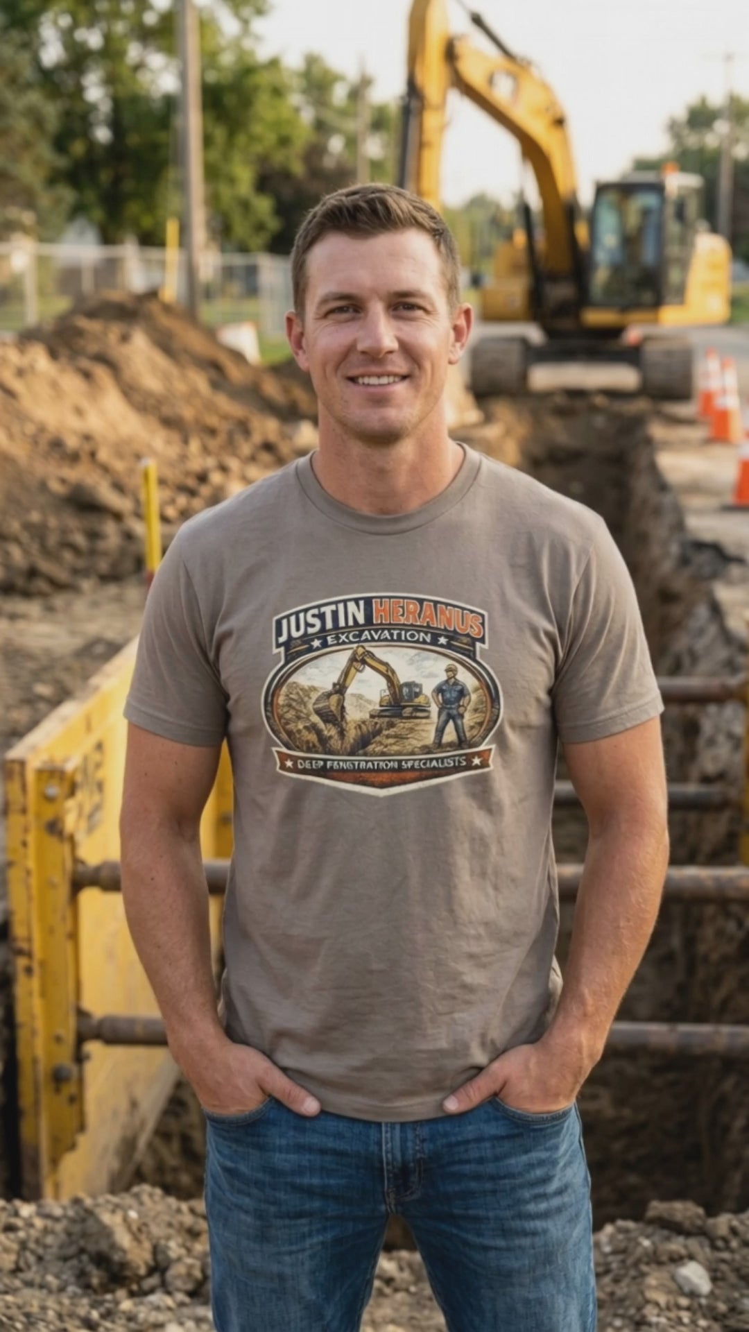 Justin Heranus Excavation Services T-Shirt Video