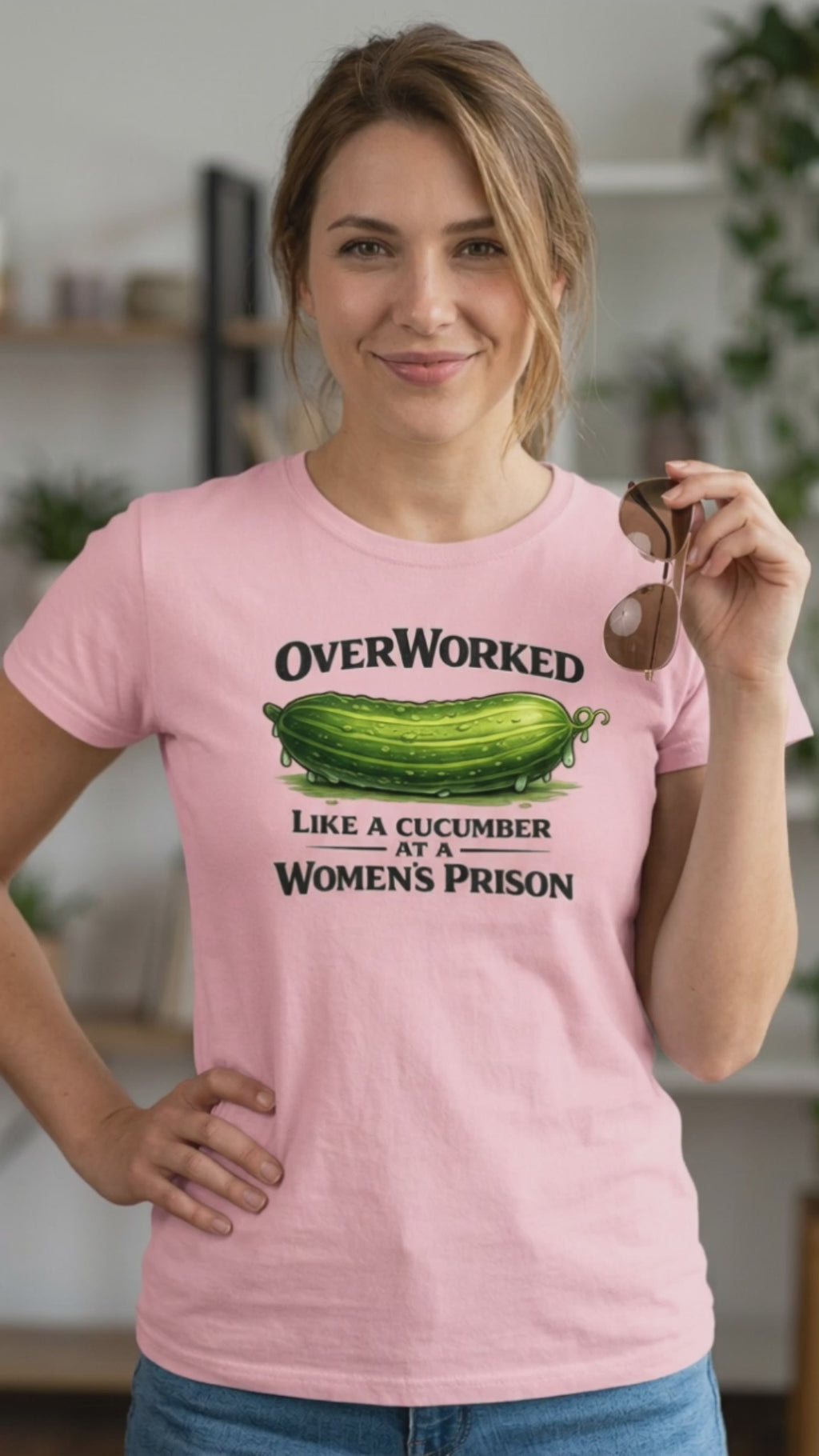 OverWorked Like a Cucumber at a Women’s Prison Women’s T-Shirt Video