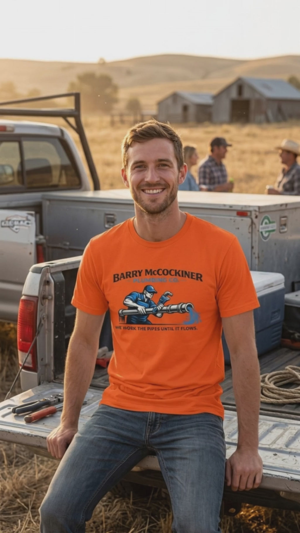Barry McCockiner Plumbing Company T-Shirt Video