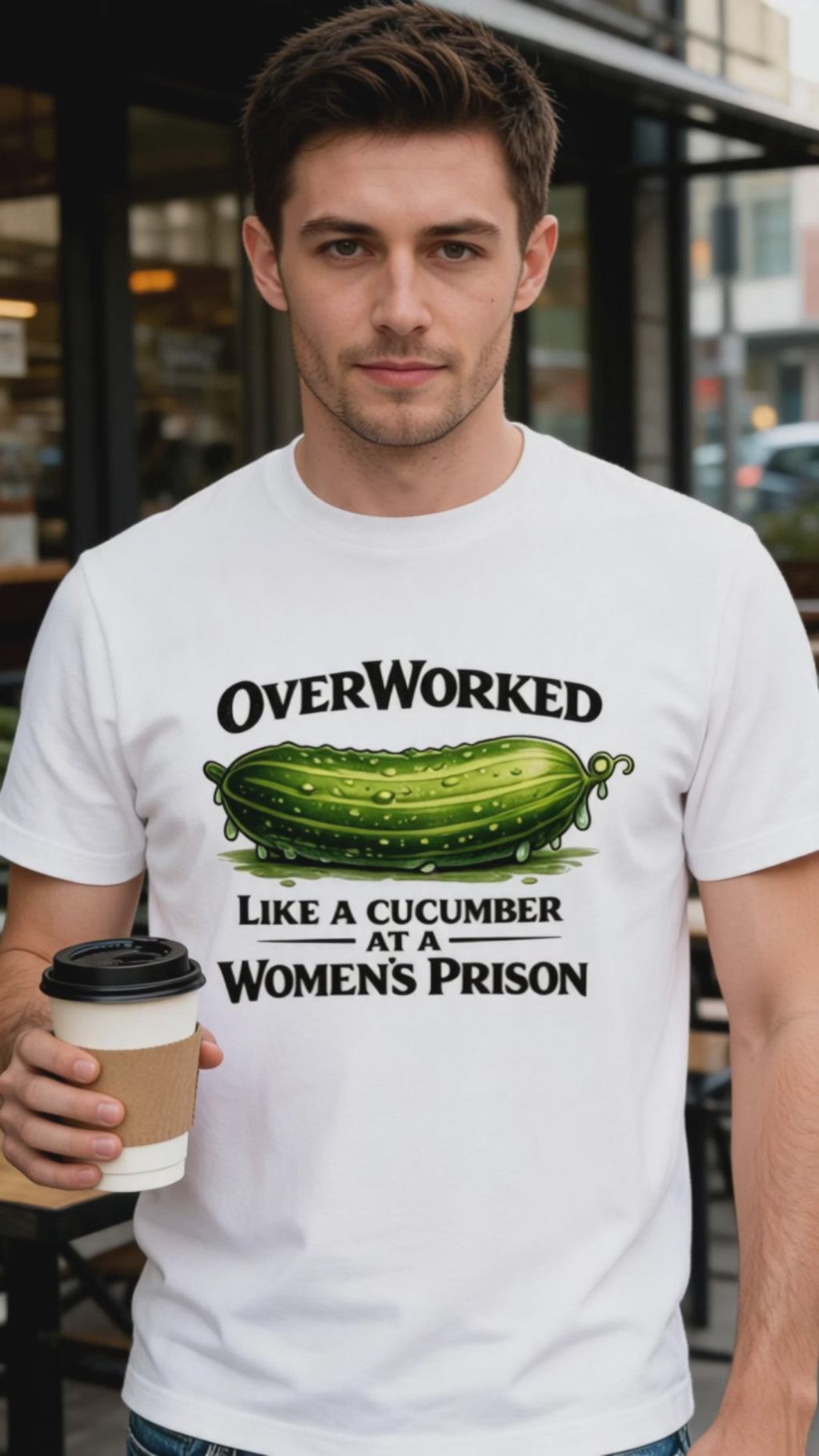 OverWorked Like a Cucumber at a Women's Prison T-Shirt Video