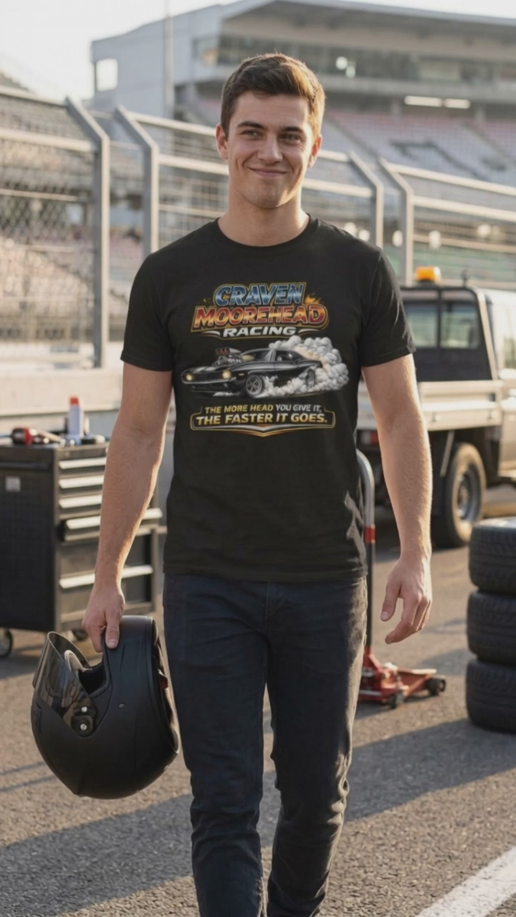 Craven Moorehead Racing T-Shirt Video