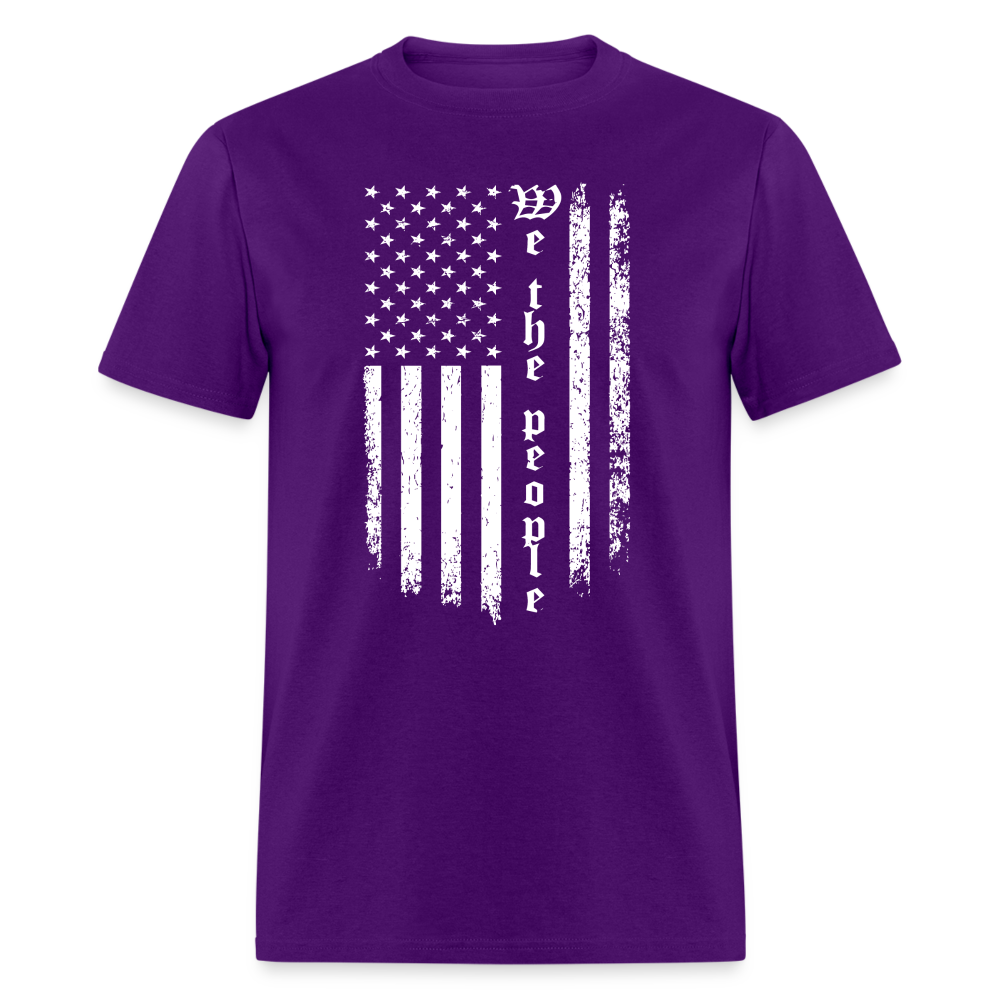 We The People T-Shirt Flag in White Color: purple