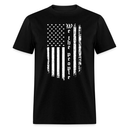 We The People T-Shirt Flag in White Color: black