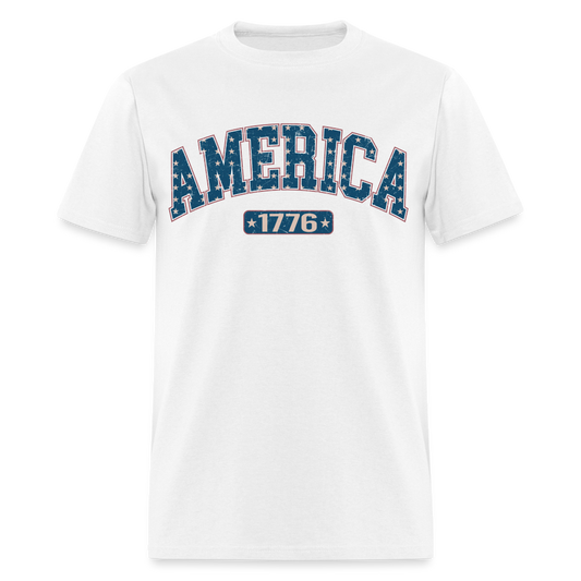 America 1776 T-Shirt (Retro) Color: white