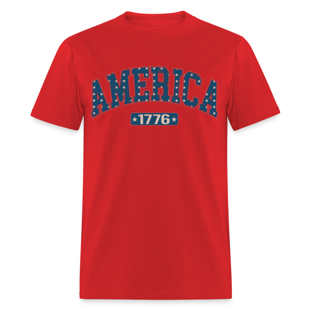 America 1776 T-Shirt (Retro) Color: red