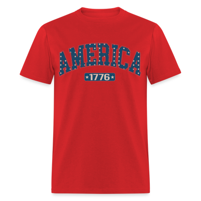 America 1776 T-Shirt (Retro) Color: red