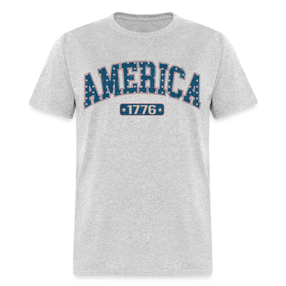 America 1776 T-Shirt (Retro) Color: heather gray