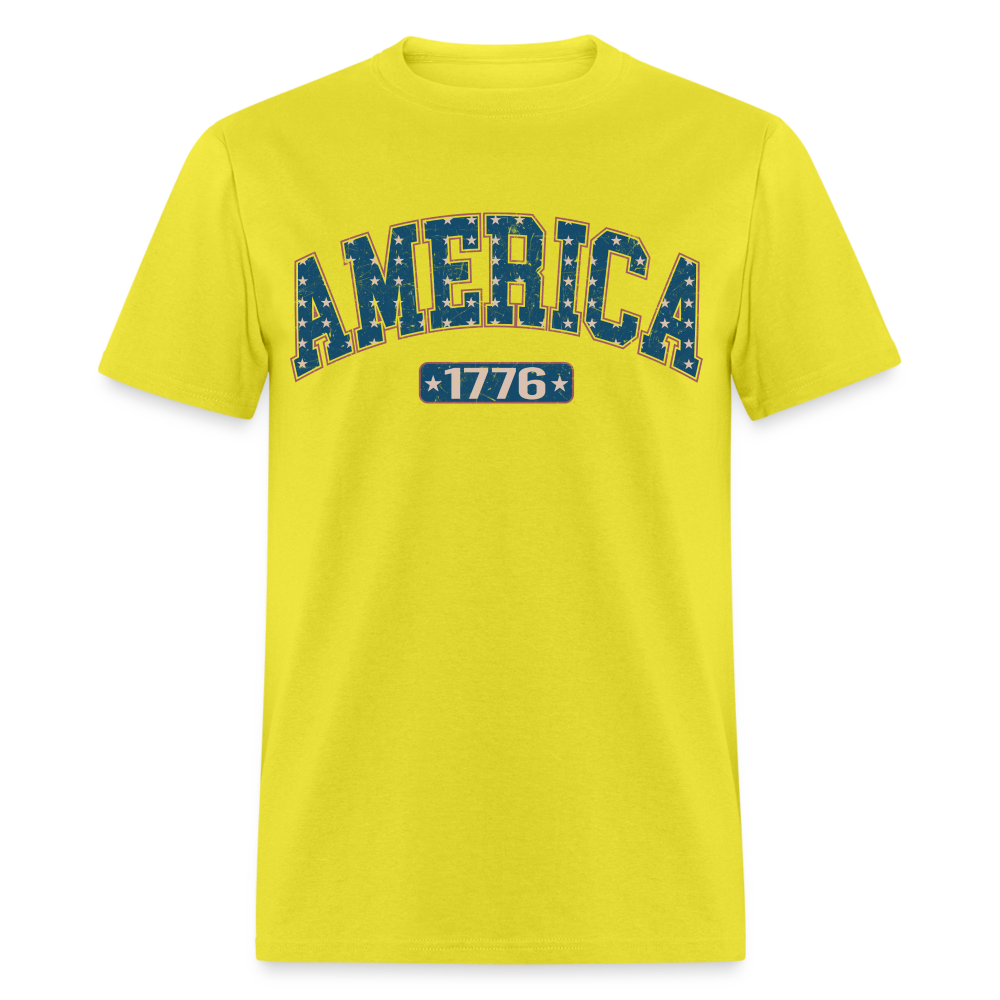 America 1776 T-Shirt (Retro) Color: yellow