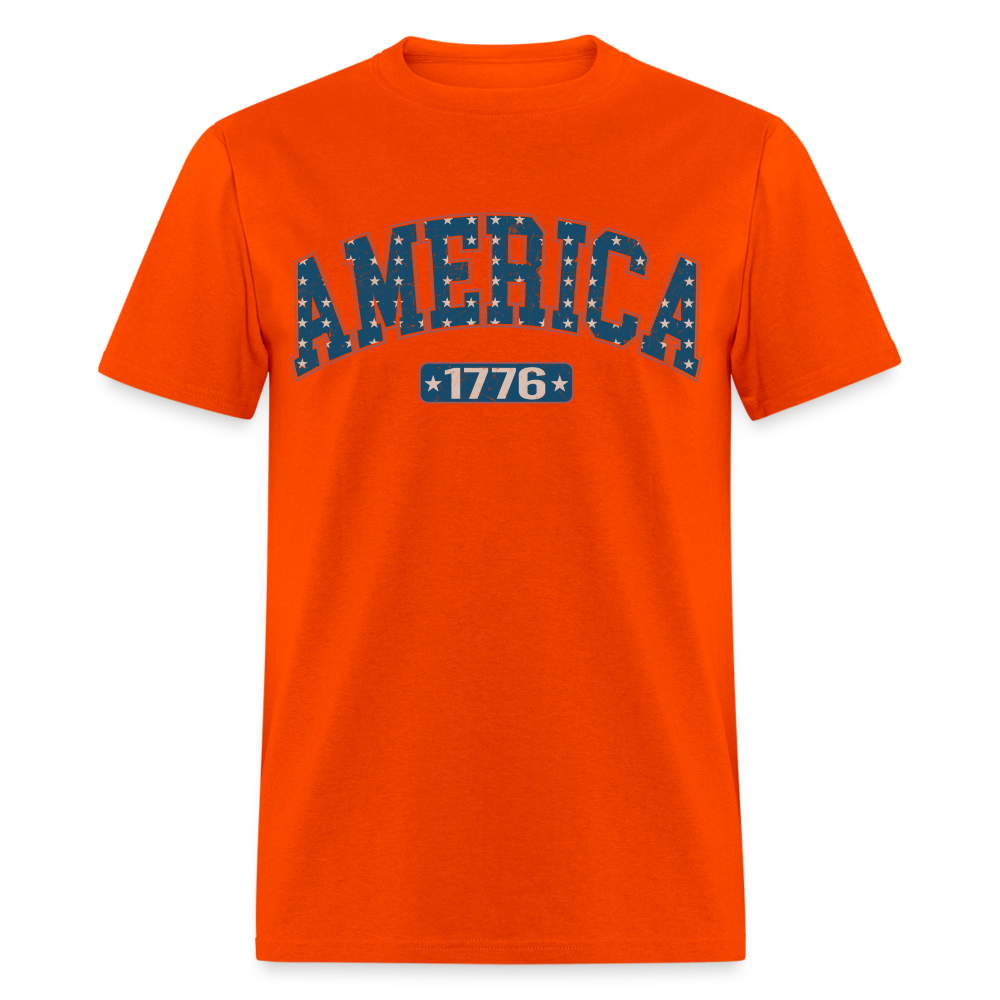 America 1776 T-Shirt (Retro) Color: orange
