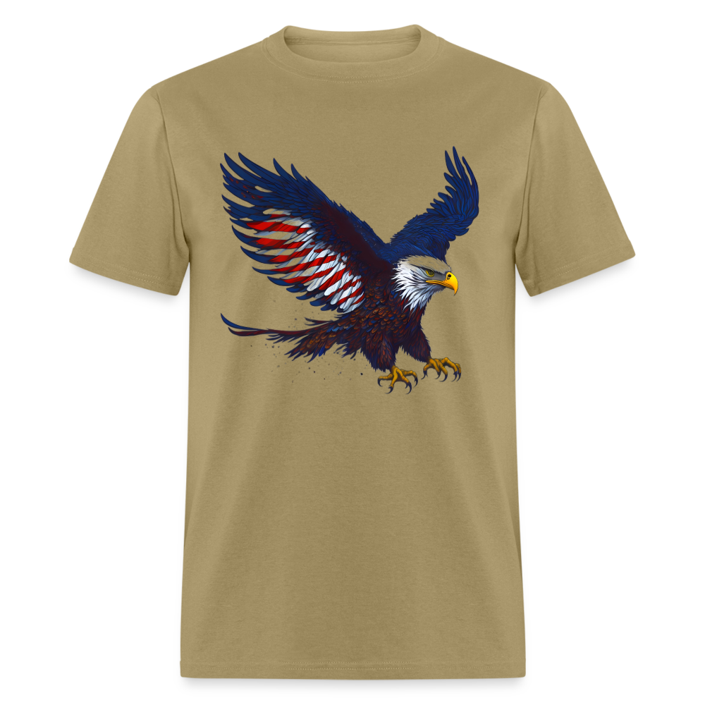 Patriotic American Eagle T-Shirt Color: khaki