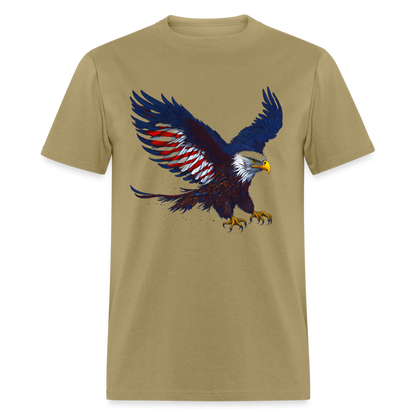 Patriotic American Eagle T-Shirt Color: khaki