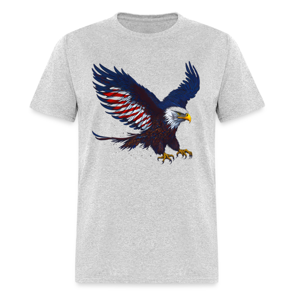 Patriotic American Eagle T-Shirt Color: heather gray
