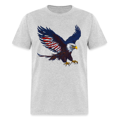 Patriotic American Eagle T-Shirt Color: heather gray