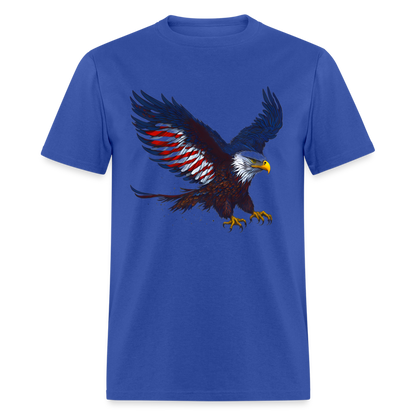 Patriotic American Eagle T-Shirt Color: royal blue