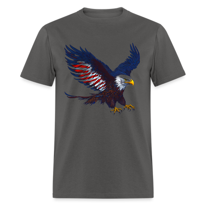 Patriotic American Eagle T-Shirt Color: charcoal