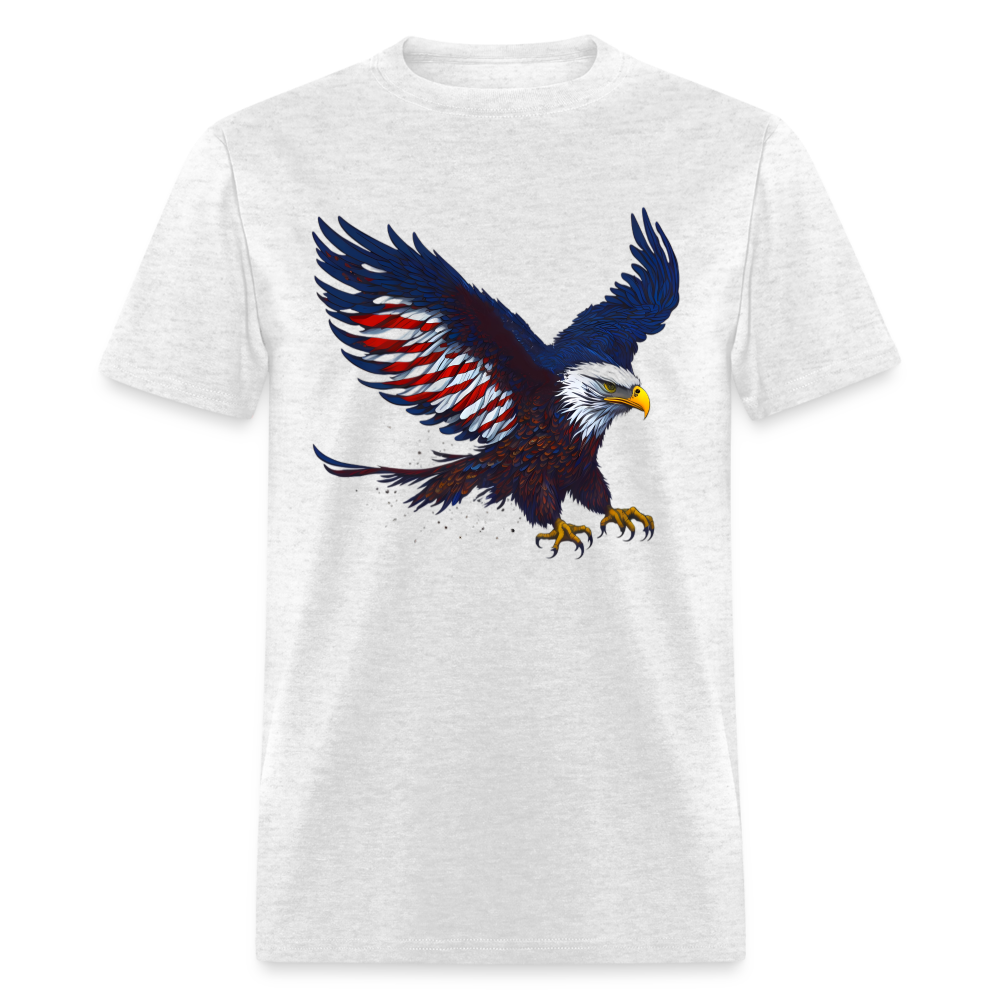 Patriotic American Eagle T-Shirt Color: light heather gray