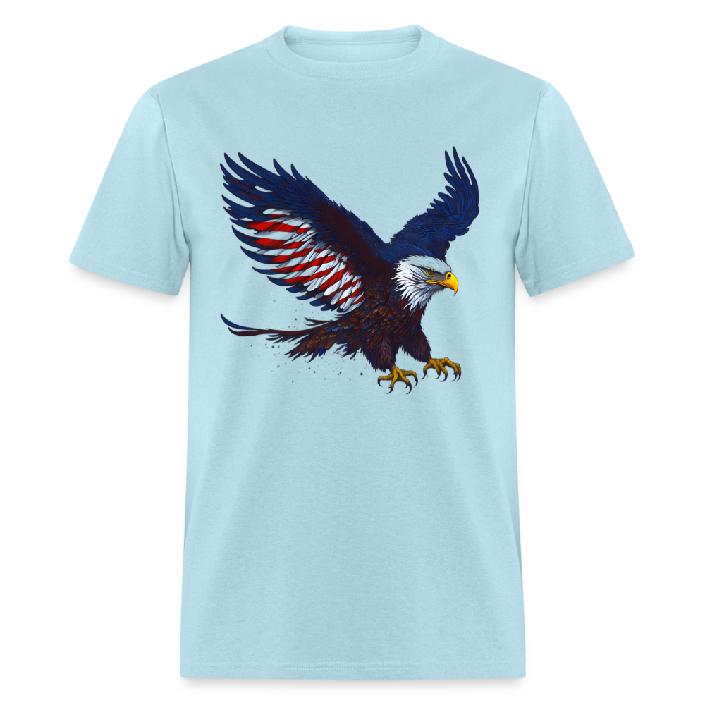 Patriotic American Eagle T-Shirt Color: powder blue