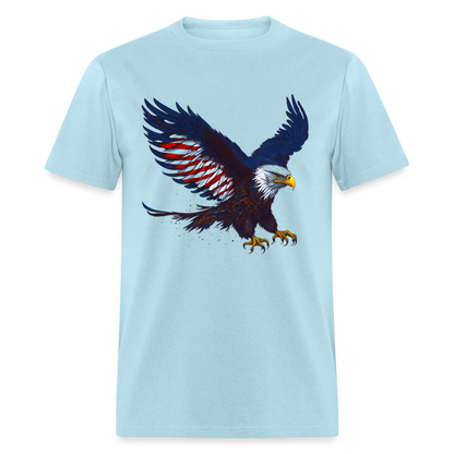 Patriotic American Eagle T-Shirt Color: powder blue